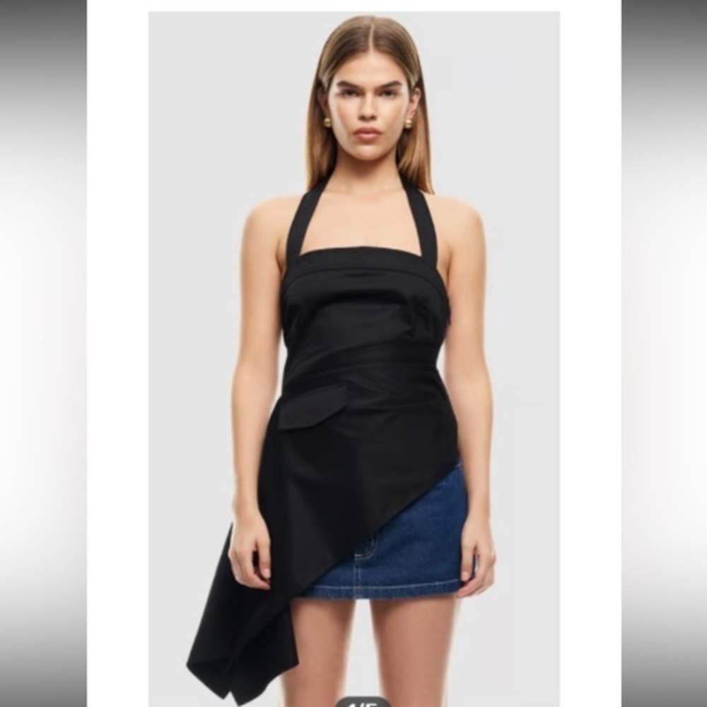 Lioness Black Asymmetrical Halter top